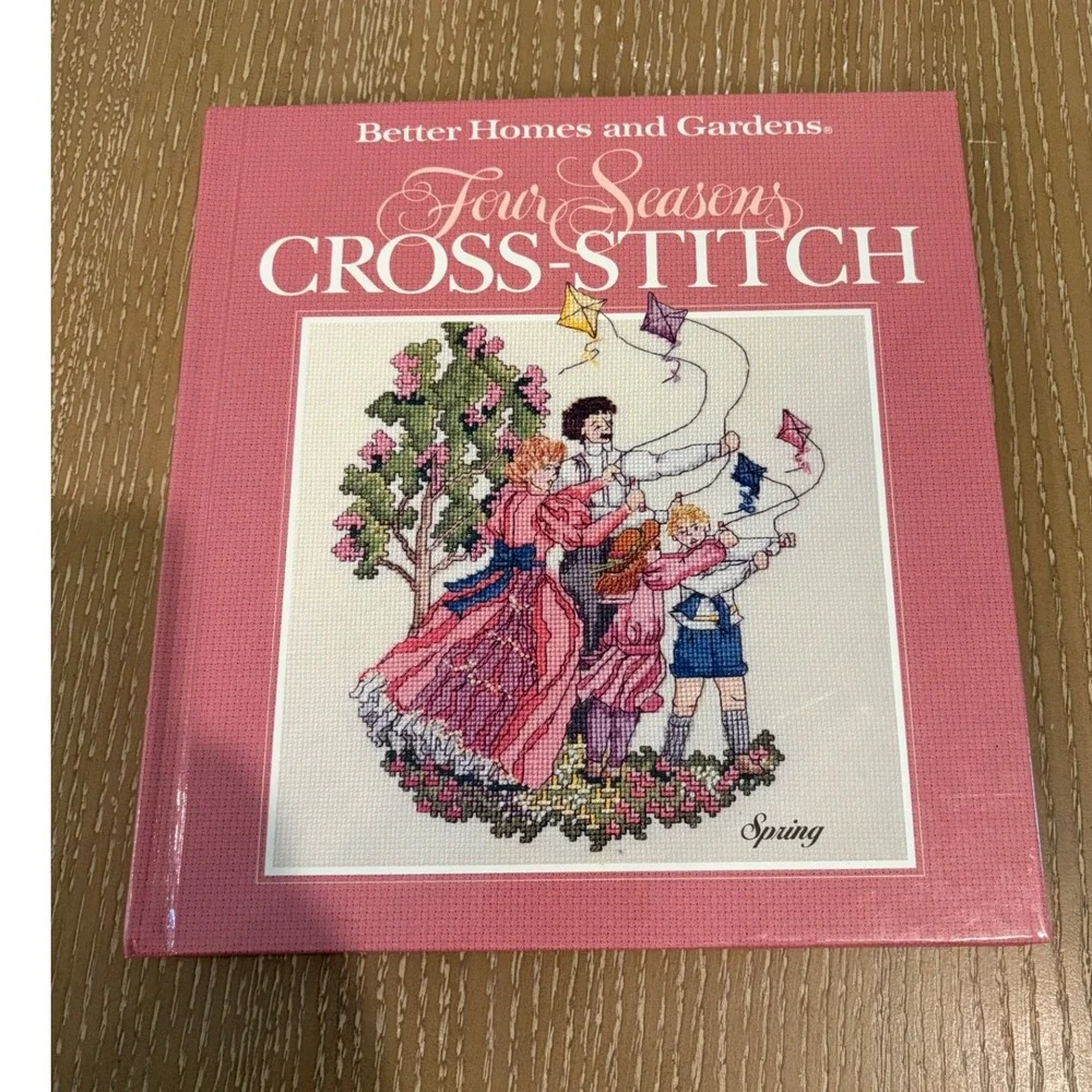 Better Homes & Gardens Four Seasons Cross Stitch Hardcover Pattern Book Spring